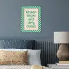 Quote - Groen - Geblokt - Keuken poster papier klein -sfeer2