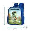 Golf - Dino - Groen Kinderrugzak - Blauw middel -productfoto_formaten