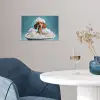Teckel - Bad - Schuim - Waterdruppels poster papier klein -sfeer3