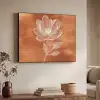 Bloem - Minimalistisch - Wit Textielframe zwart klein -sfeer3