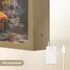 Burger - Eten - Kunst - Grijs - Graffiti Light Box met batterij (Wandlamp) middel -USP_websiteoplaadbaarNL