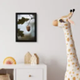 Eikel - Eikenblad - Bos - Herfst - Natuur fotolijst zwart zonder passe partout klein -usfeer4_kinderkamer