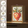 Aardbei - Rood - Mozaïek - Fruit Light Box met kabel (Tafellamp) klein -USP_websiteoverzichtDE