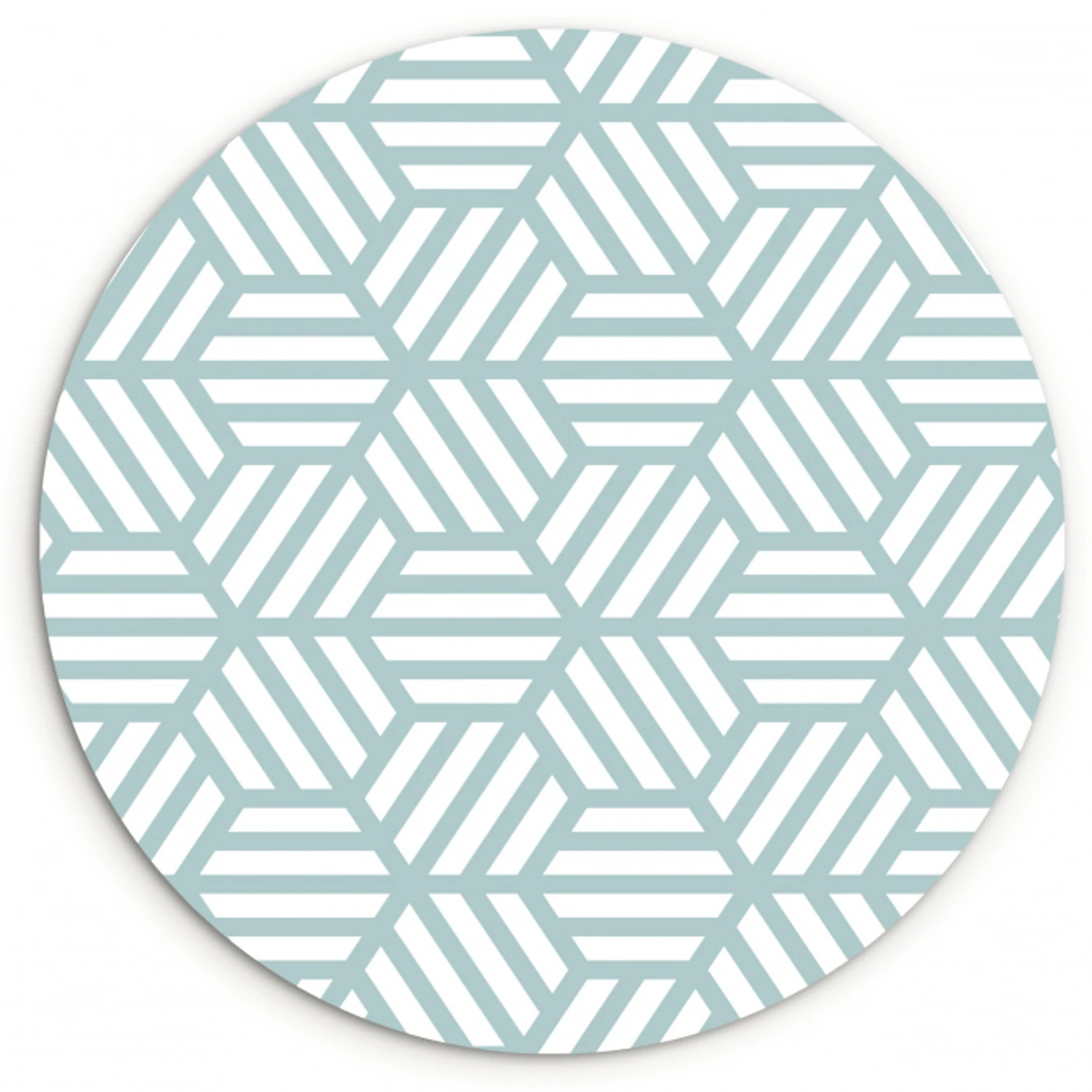 Groen - Geometrie - Patronen - Abstract Wandcirkel kunststof plaat 5mm dik klein 188 -3d