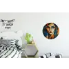 Portret - Abstract - Vormen Wandcirkel aluminium klein -kinderkamer