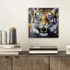Tijger - Verfspatten - Goud aluminium wit klein -sfeer1