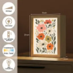 Veldbloemen - Stengels - Blaadjes - Groen Light Box met kabel (Tafellamp) klein -USP_NL