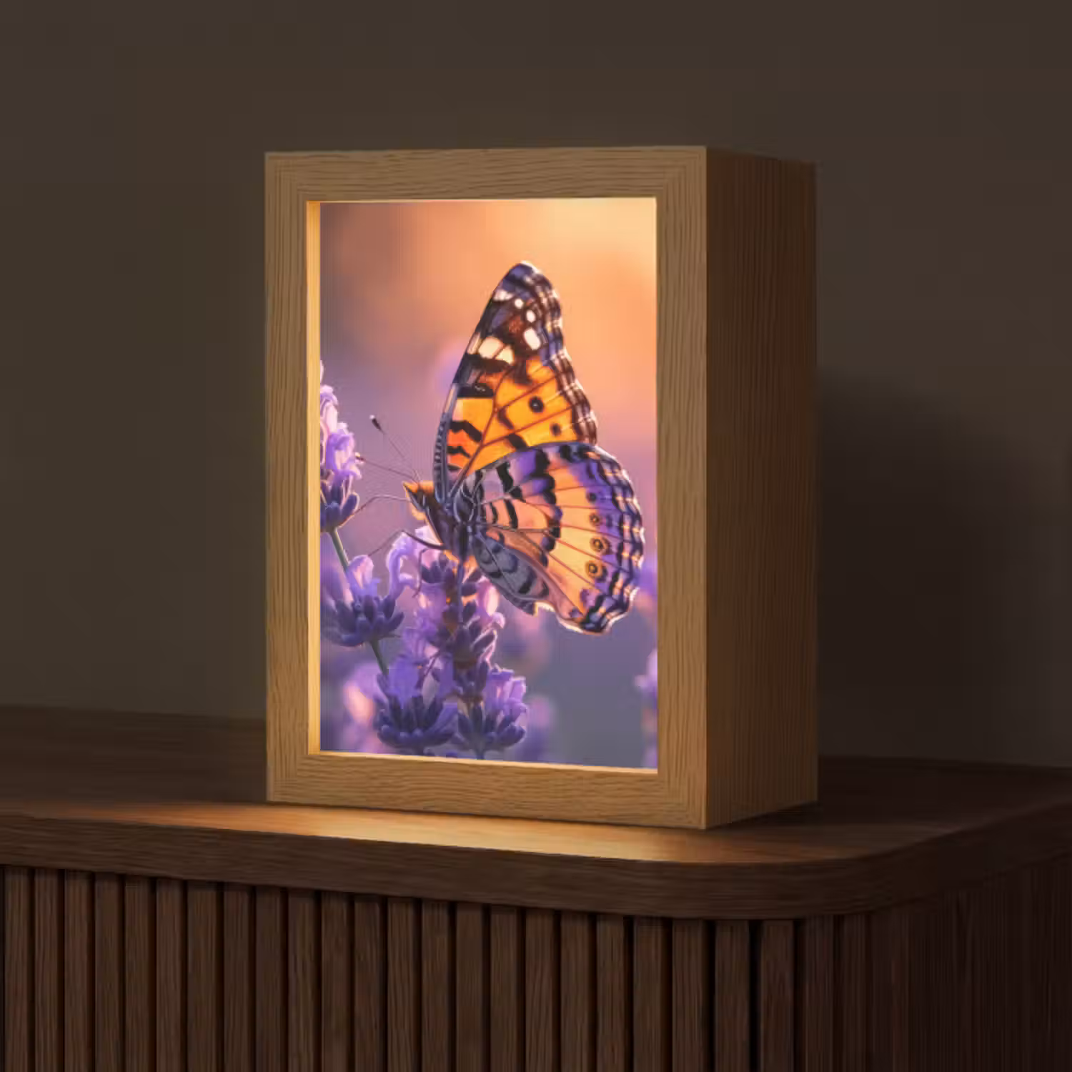 Tischlampe - Blumen - Schmetterling - Lavendel - Blume - Natur
