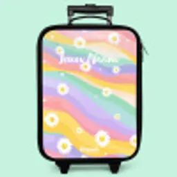 Madeliefjes op regenboogachtergrond Kinderkoffer - Zwart klein -zzz_website3d_nbs2