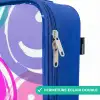 Kleurrijke glimlachexplosie Kinderkoffer - Blauw klein -rits_FR