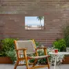 Palmbomen - Pad - Horizon Tuinposter op houten frame 2 cm dik klein -sfeer3