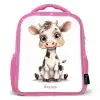 Baby koe Kinderrugzak - Roze middel -3d