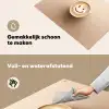 Koffie - Melkschuim - Lach - Beige Inductie beschemer met haakjes klein -ky-schoon-nl