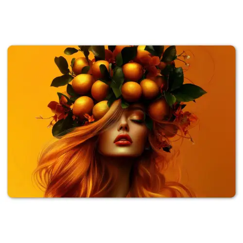 Vrouw - Citroenen - Bloesem - Geel Placemat vinyl groot -zzsfeer1_Kitchenyeah-website