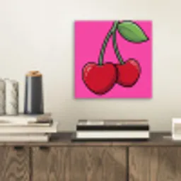 Kers - Roze - Fruit aluminium wit klein -sfeer1