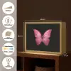 Vlinder - roze - Elegant Light Box met batterij (Wandlamp) middel -USP_websiteoverzichtNL