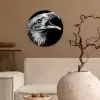 Adelaar - Portret - Roofvogels - Zwart - Wit - Vogel Wandcirkel kunststof plaat 5mm dik klein -sfeer1