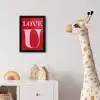 Rood - Love - Valentijn - Roze fotolijst zwart zonder passe partout klein -usfeer4_kinderkamer