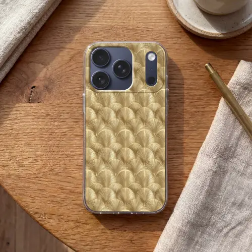 Patroon - Waaier -  Goud Telefoonhoesje iPhone 17 Pro klein 878 -sfeer1
