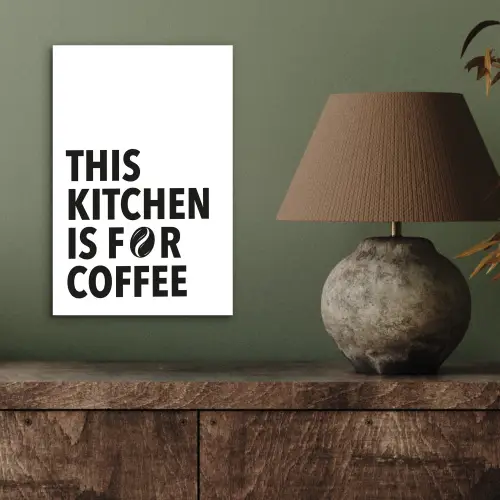 Quotes  - Koffie - Bonen - Modern aluminium wit klein -sfeer2