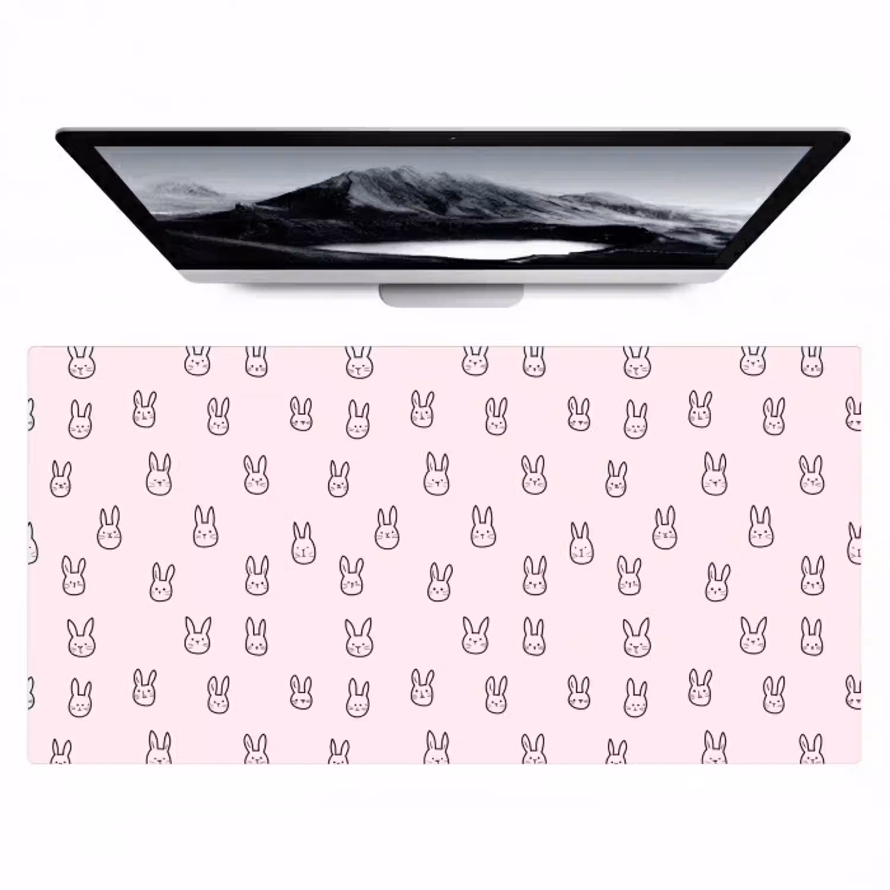 Konijnen - Minimalistisch - Roze Muismat XXL klein 681 -zzz3d