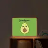 Avocado - Groen - Pit - Gezichtje Light Box met batterij (Wandlamp kind) middel -sfeer1_kind