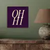 Oh hi - Paars - Minimalistisch aluminium wit klein -sfeer2