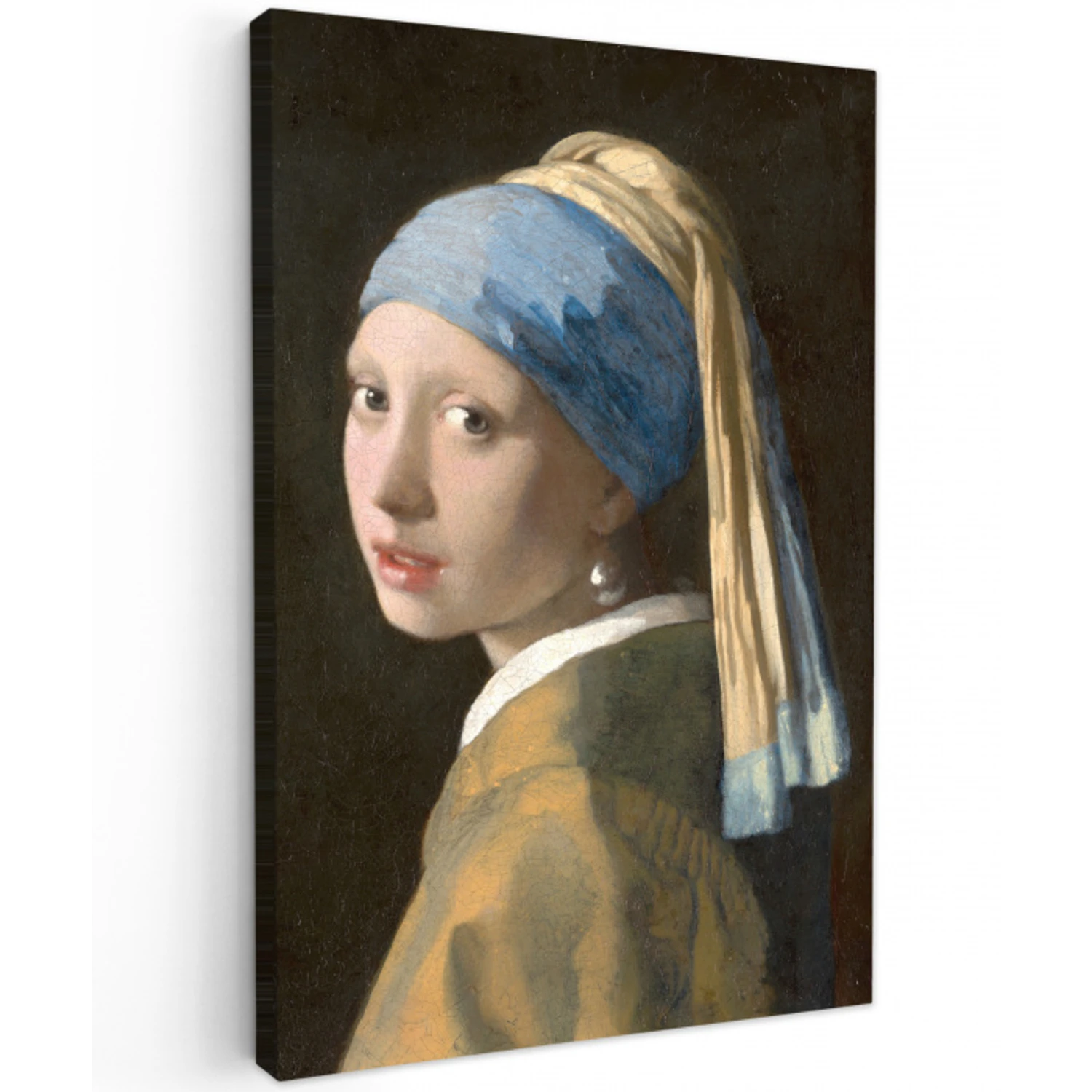 Meisje met de Parel - Schilderij van Johannes Vermeer canvas 2cm klein -z3d