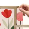 Tulpen - Modern - Roze Light Box met batterij (Wandlamp) middel -USP_websiteprintNL