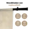 Minimalistisch - Tak - Bladeren - Zwart Wandkleed katoen klein -sfeer2