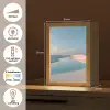Duinen - Waterplas - Oneindige rust Light Box met kabel (Tafellamp) klein -USP_NL