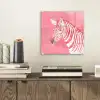 Zebra - Pink - Verf plexiglas 5mm klein -sfeer1