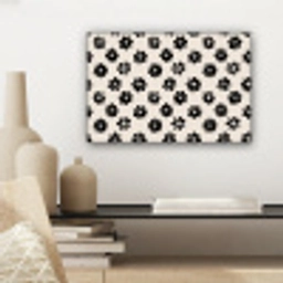Grafisch - Madeliefjes - Zwart - Beige canvas 2cm klein 34 -sfeer6