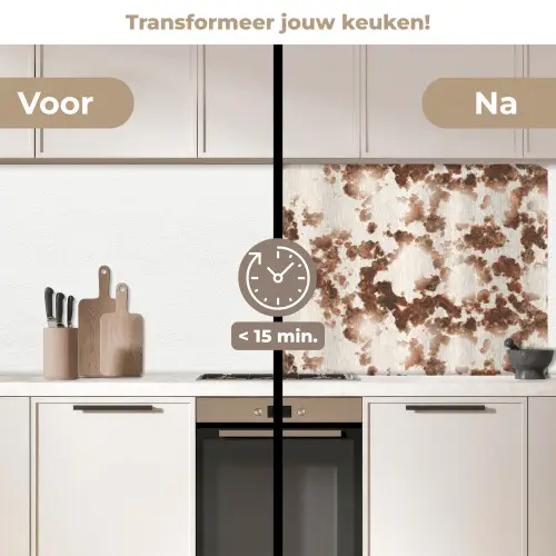 Roest - Bruin - Vlekken - Metaal keuken achterwand 2 middel 871 -voor-na2_NL