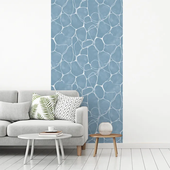 Organisch - Patroon - Blauw fotobehang vinyl groot 64 -woonkamer
