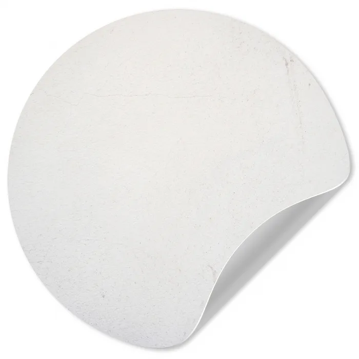 Beton - Wit - Modern Wandcirkel behangsticker klein -3d