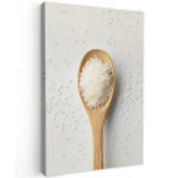 Hout - Lepel - Rijst Tuinposter op houten frame 2 cm dik middel -3d