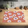 Bloemen - Grafisch - Oranje Inductie beschermer vinyl 3mm klein 276 -sfeer5