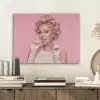 Vrouw - Roze - Parelketting - Krulspelden PET vilt klein -sfeer1