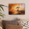 Boom - Landschap - Oranje canvas 2cm klein -sfeer1