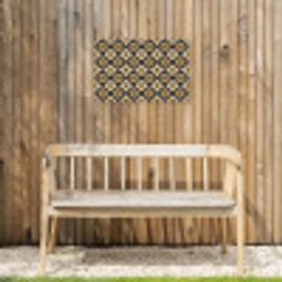Patroon - Siertegel - Kleurrijk Tuinposter op houten frame 2 cm dik klein 845 -sfeer4