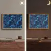 Donker - Blauw - Bliksem Light Box met batterij (Wandlamp) middel 907 -sfeer3