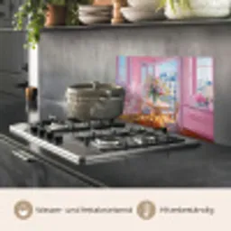 Pink - City - Bloemen keuken achterwand spatscherm klein -usp_DE