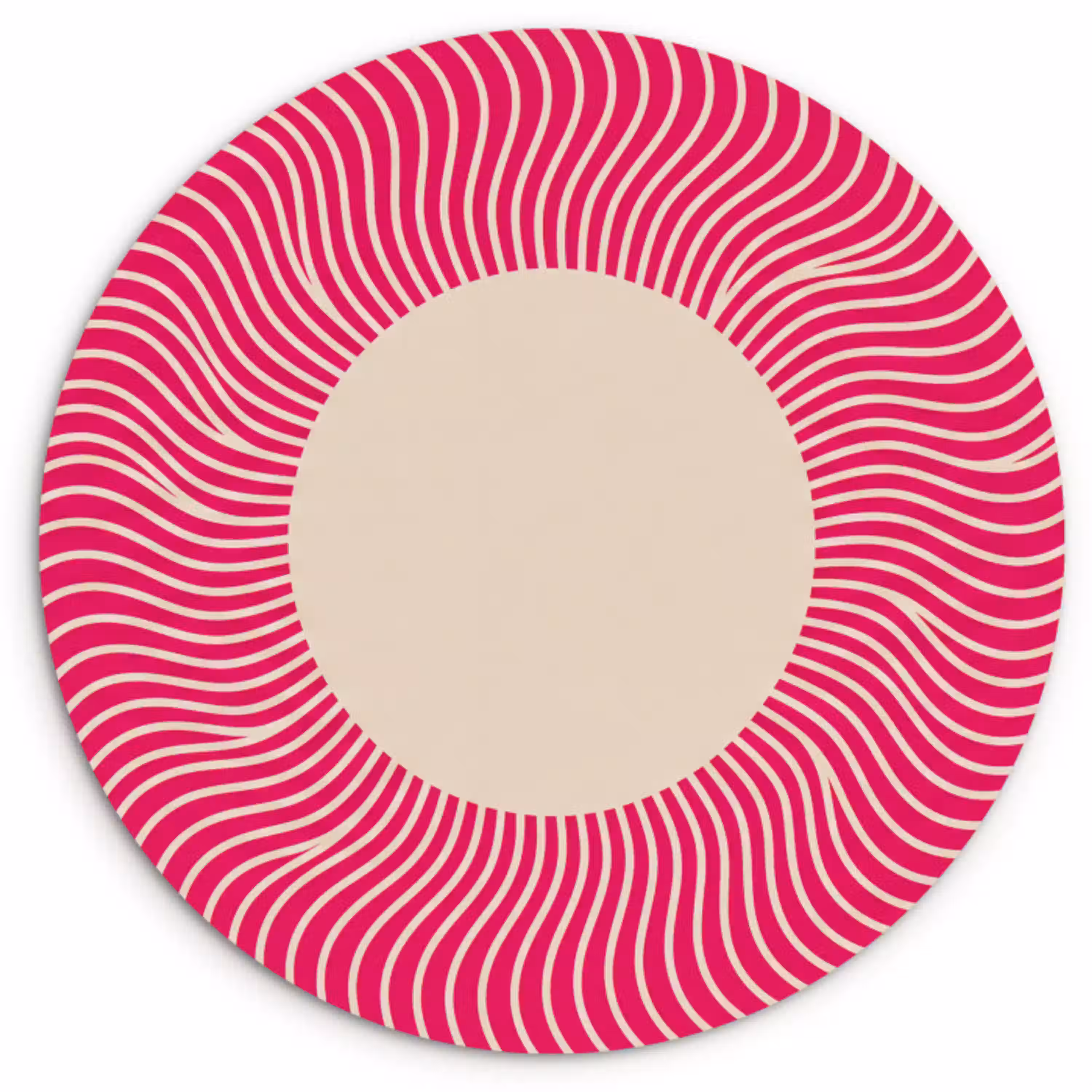 Abstract - Patroon - Roze Wandcirkel kunststof plaat 5mm dik klein -3d