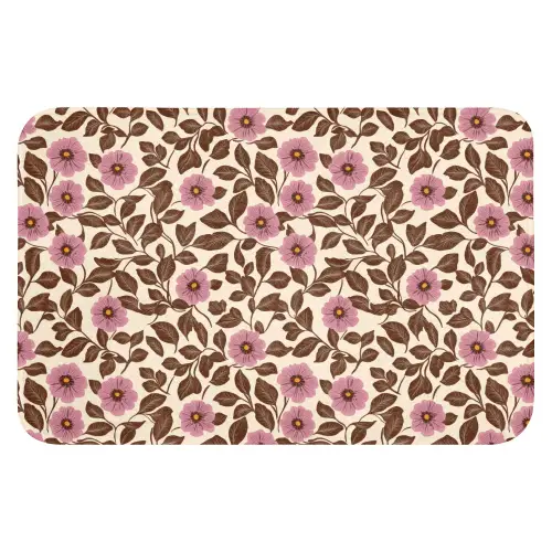Bloemen - Bladeren - Kleurrijk WCmat klein 1009 -3d