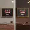Krab - Rood - Tekst - Zwart Light Box met batterij (Wandlamp) middel -sfeer3