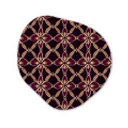 Symmetrisch - Tegel - Burgundy Wandcirkel Organisch Forex 3mm klein 629 -3d
