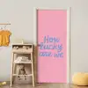 How lucky are we - Klavervier - Roze - Blauw deurposter klein -sfeer4