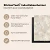 Lichtbeige - Goudbruine Nerven - Marmer Inductie beschermer vinyl 3mm middel 274 -sfeer2