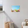 Bloemen - Kleurrijk - Blauw - Natuur tuinposter los doek klein -sfeer8